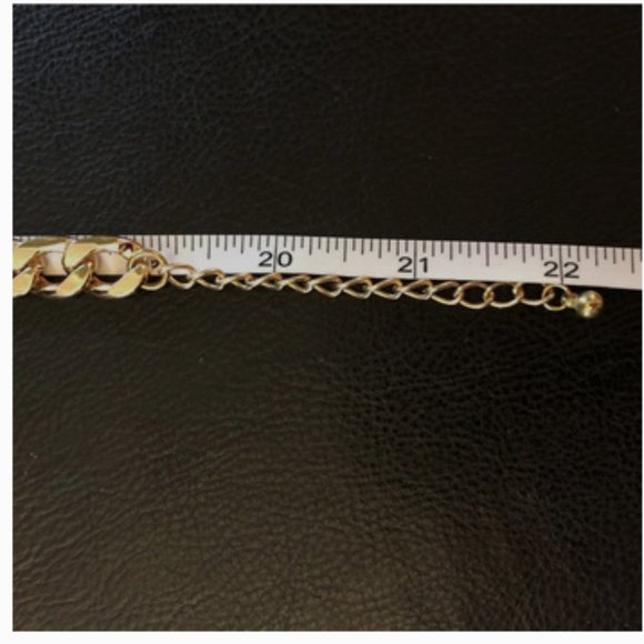 Gold Statement Necklace Bow Cuban Link Chain Chunky Big Runway Fashion 19-22” - Picture 5 of 7